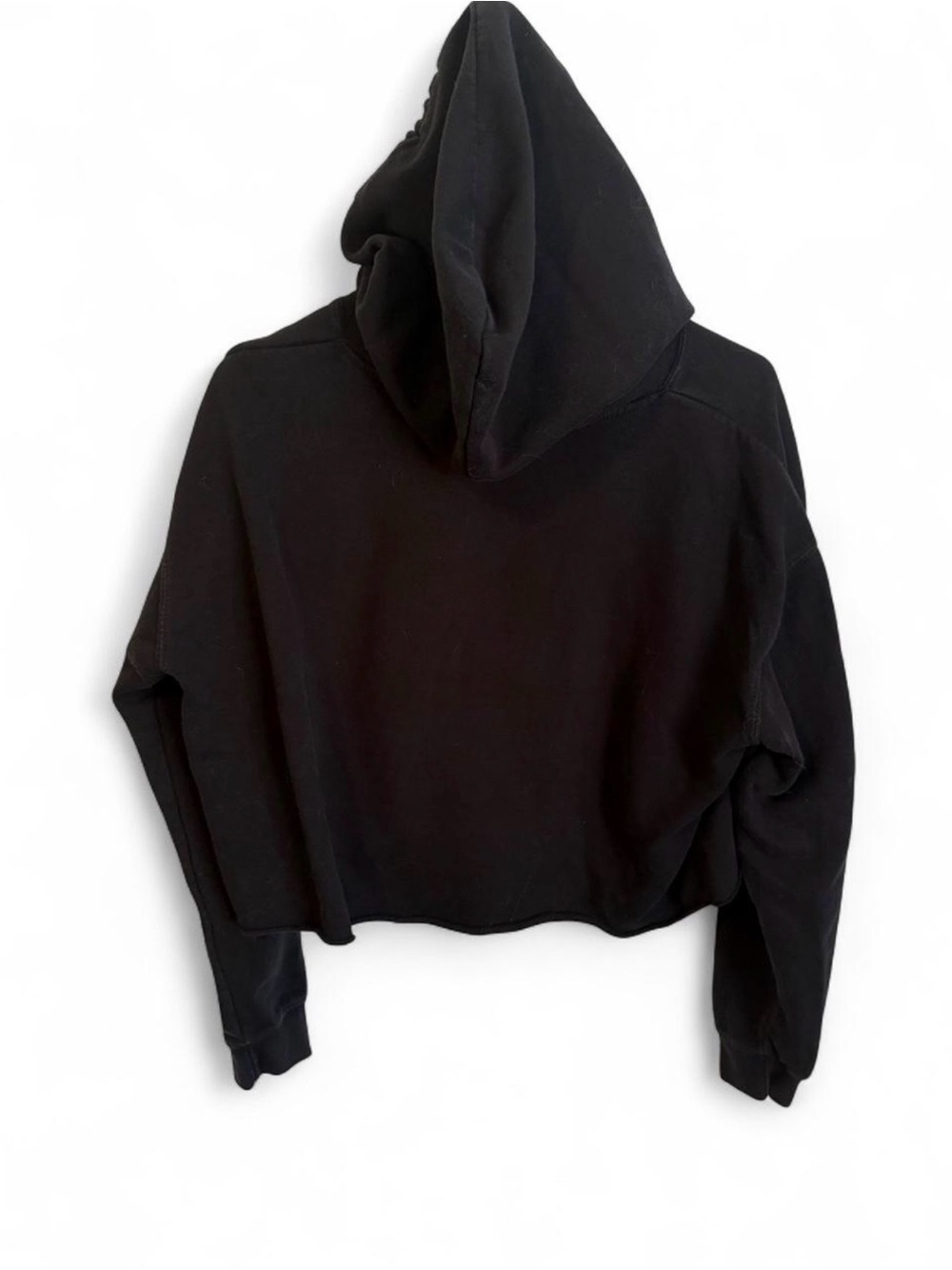 Sunrise Surf Shop Black Cropped Hoodie with Neon Logo - Picture 5 of 6